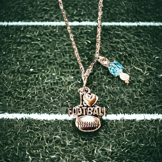 I Love Football Necklace