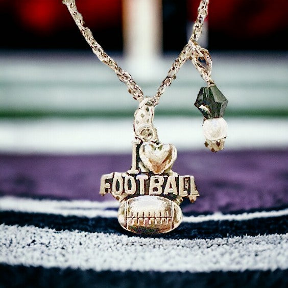 I Love Football Necklace