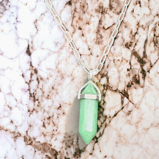 Green Aventurine Hexa Necklace