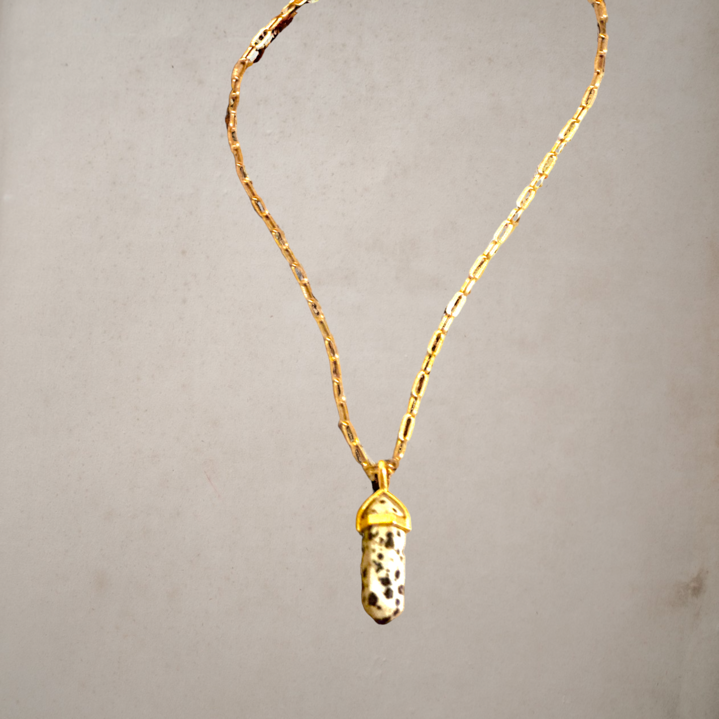 Dalmation Jasper Hexa Necklace