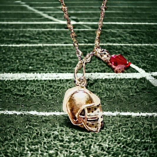 Football Helmet Pendant Necklace