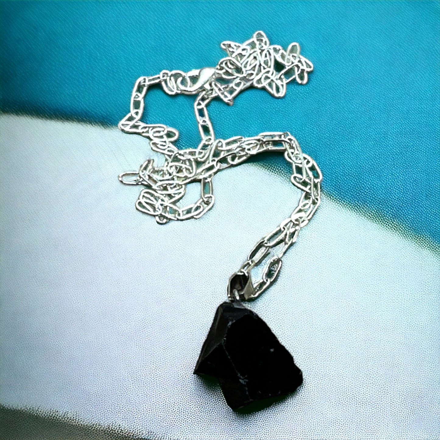 Obsidian Raw Stone Pendant Necklace