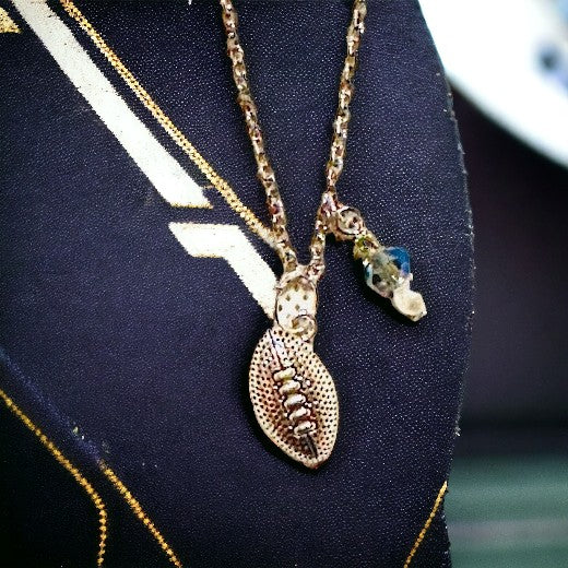 Slanted Football Necklace